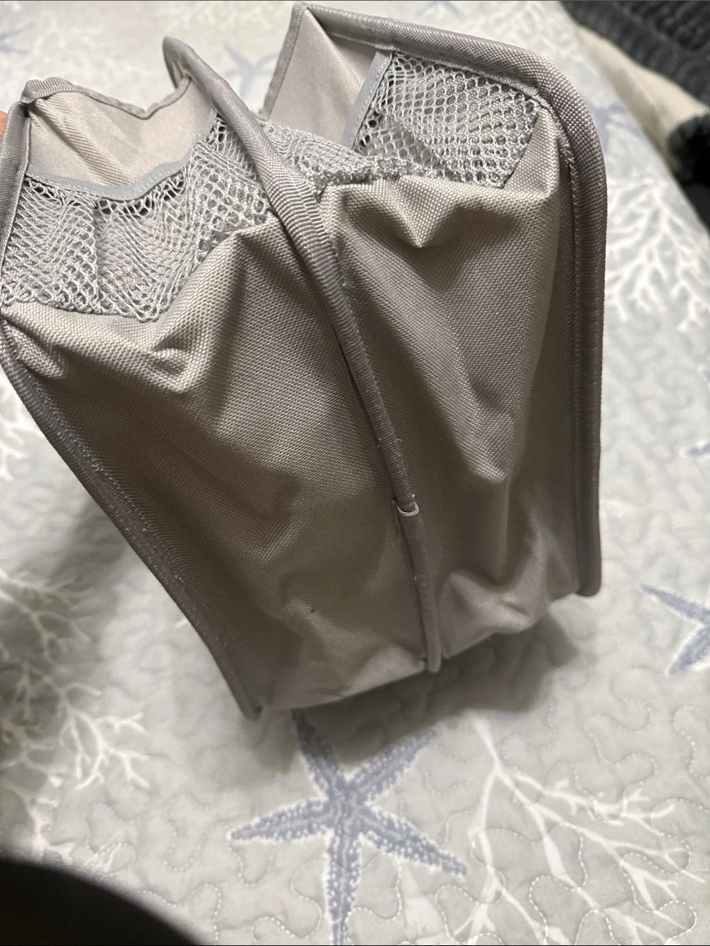 Thirty-one Gray and Cream Geometric Storage Bins - Home Accents